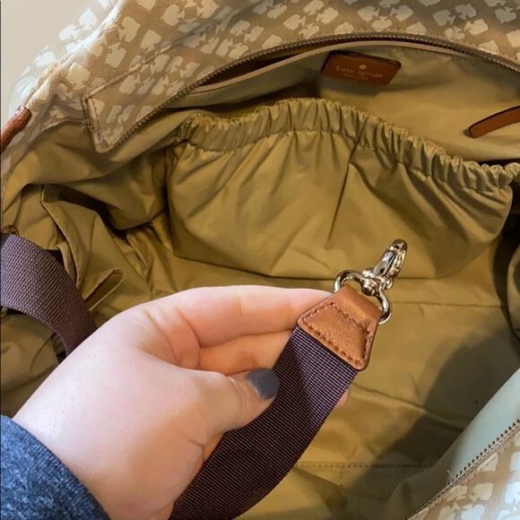 Kate Spade Stucco Stevie Canvas Baby Diaper Bag - Picture 9 of 16